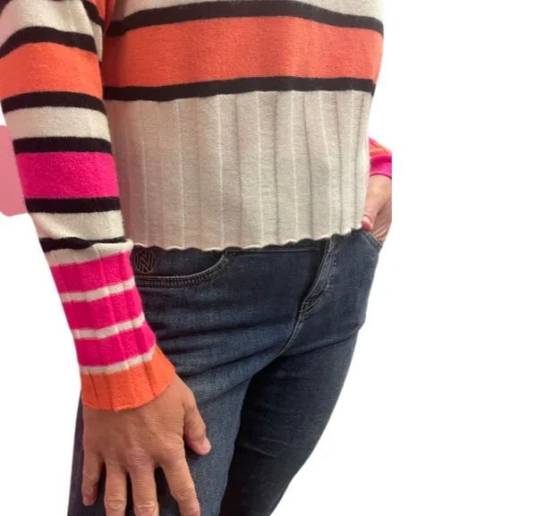 1222293 Cashmere Ocean Stripe 2.0 Top