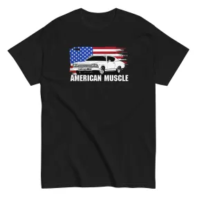 1969 Chevelle Car T-Shirt American Muscle With American Flag