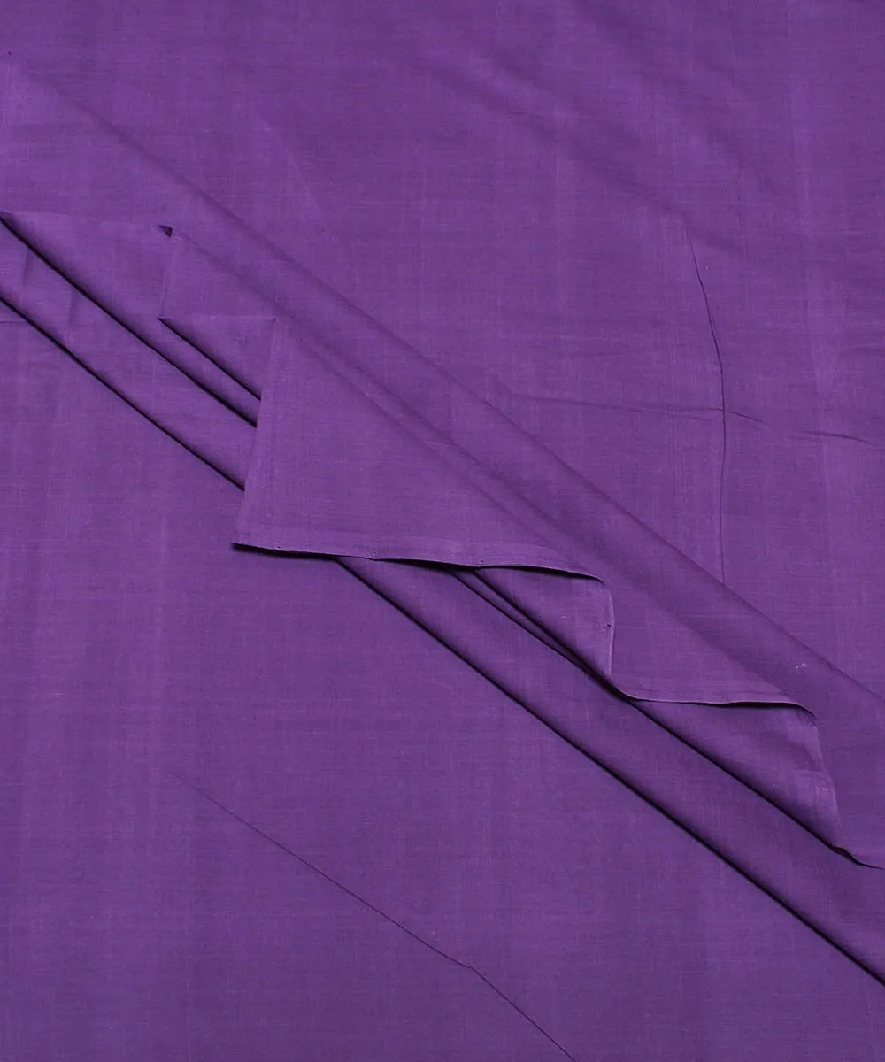 1m Purple handwoven cotton fabric