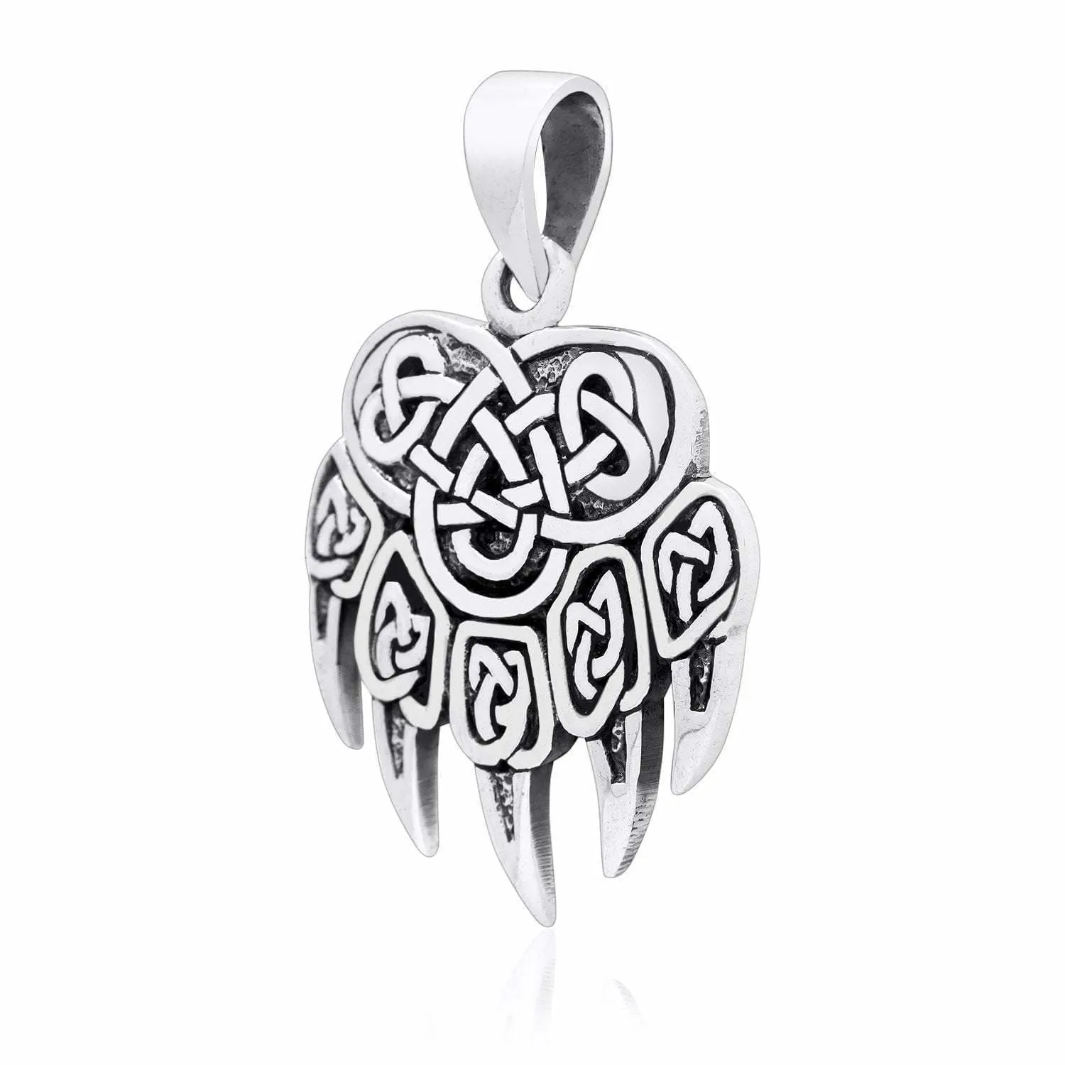 925 Sterling Silver Bear Paw / Veles Pendant