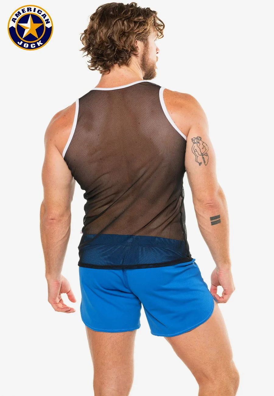 A J Physique Mesh Tank Top