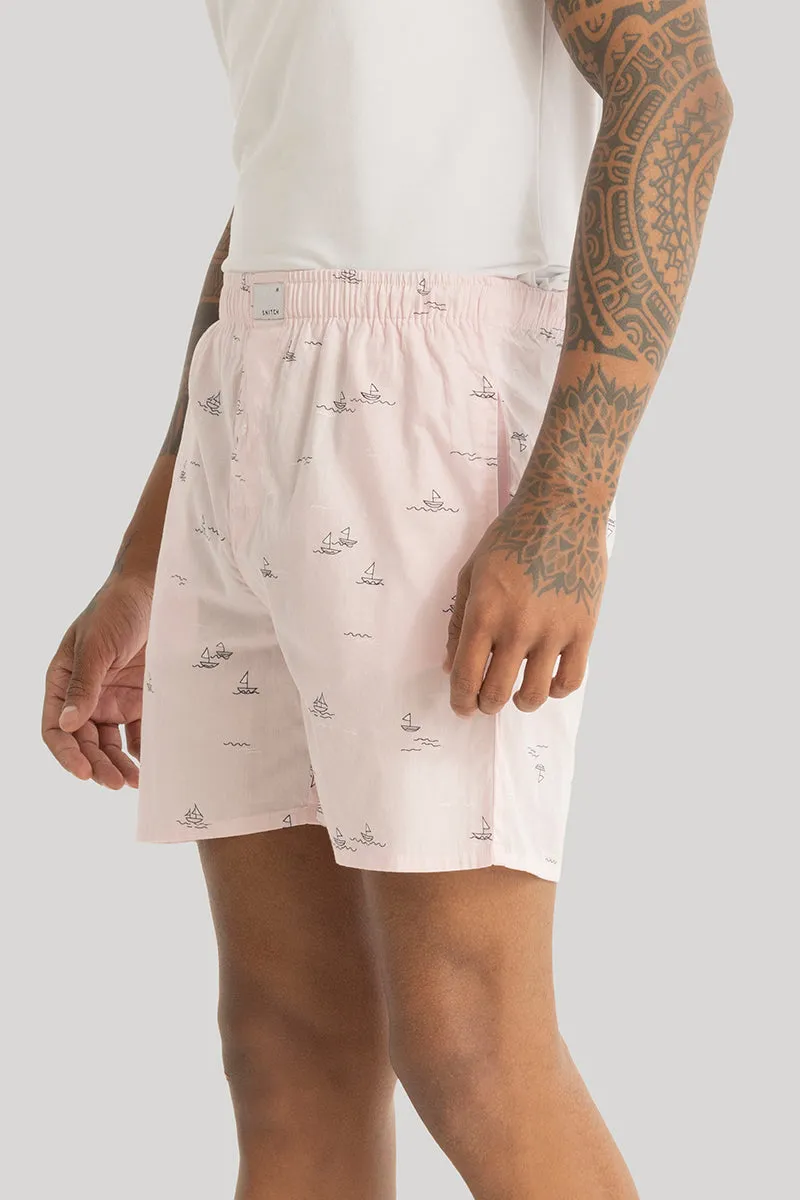 Adrien Light Pink Printed Boxers