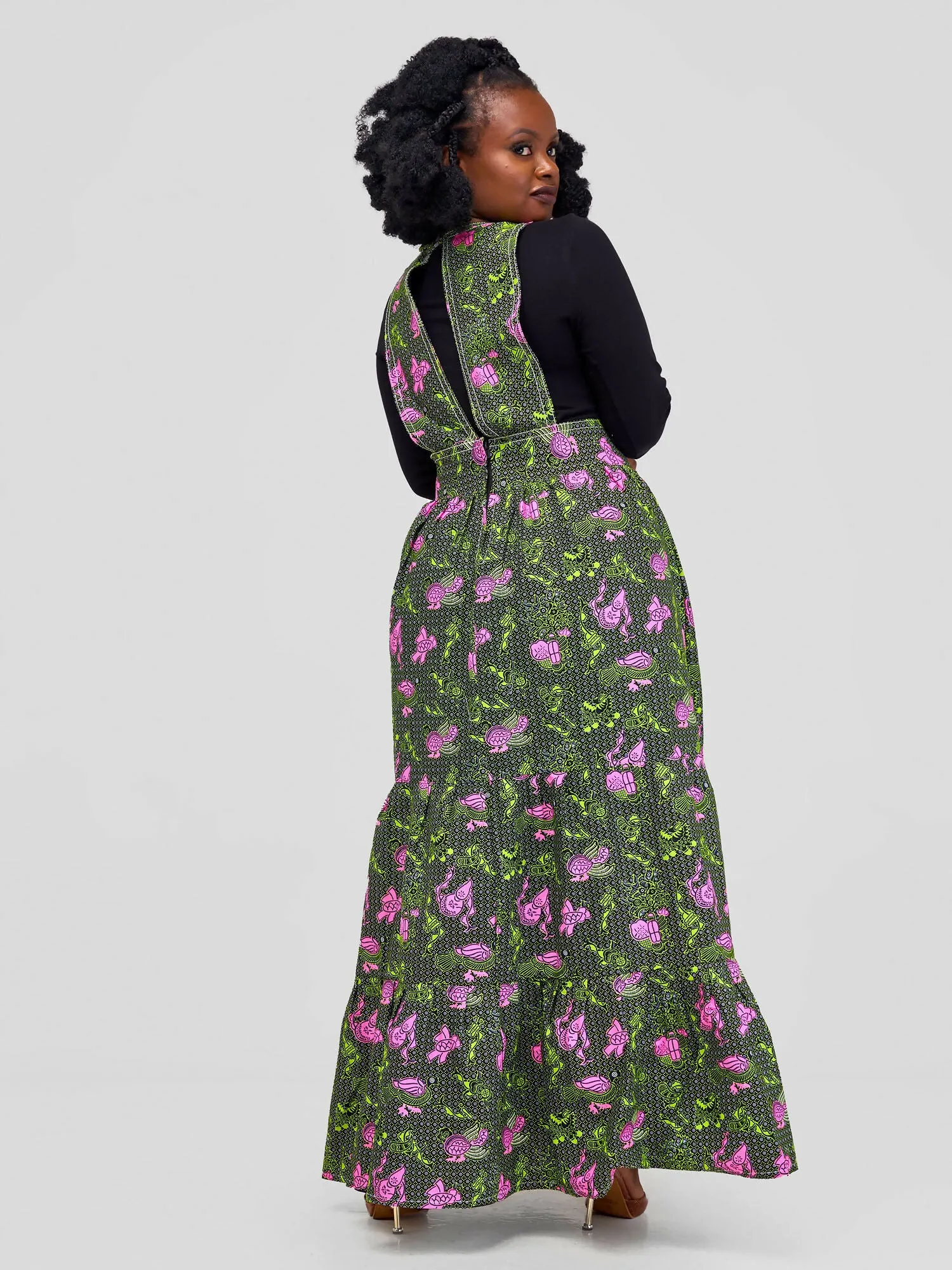 Afafla Ankara Felicity Dress - Green