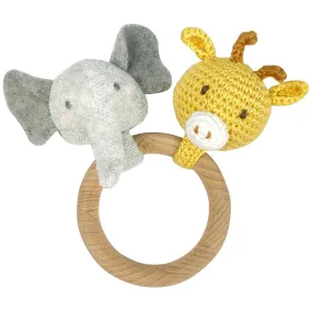 Albetta Crochet Ring Rattle Wild Animals