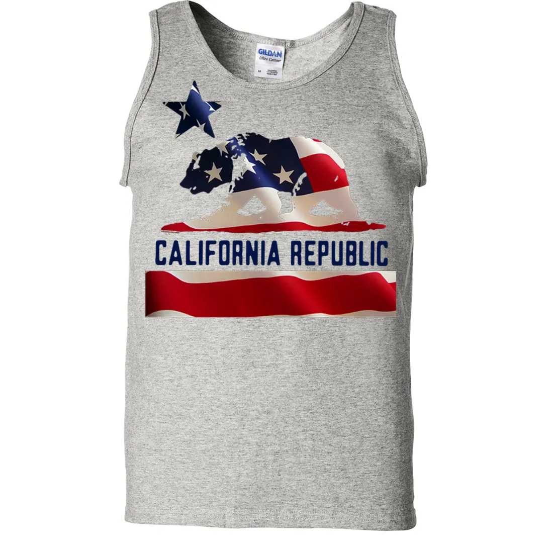 American Bear Flag Asst Colors Tank Top