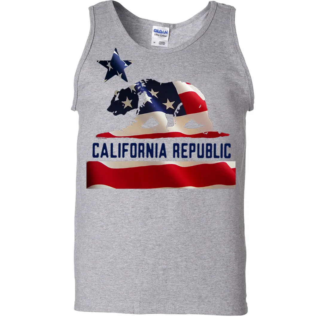 American Bear Flag Asst Colors Tank Top