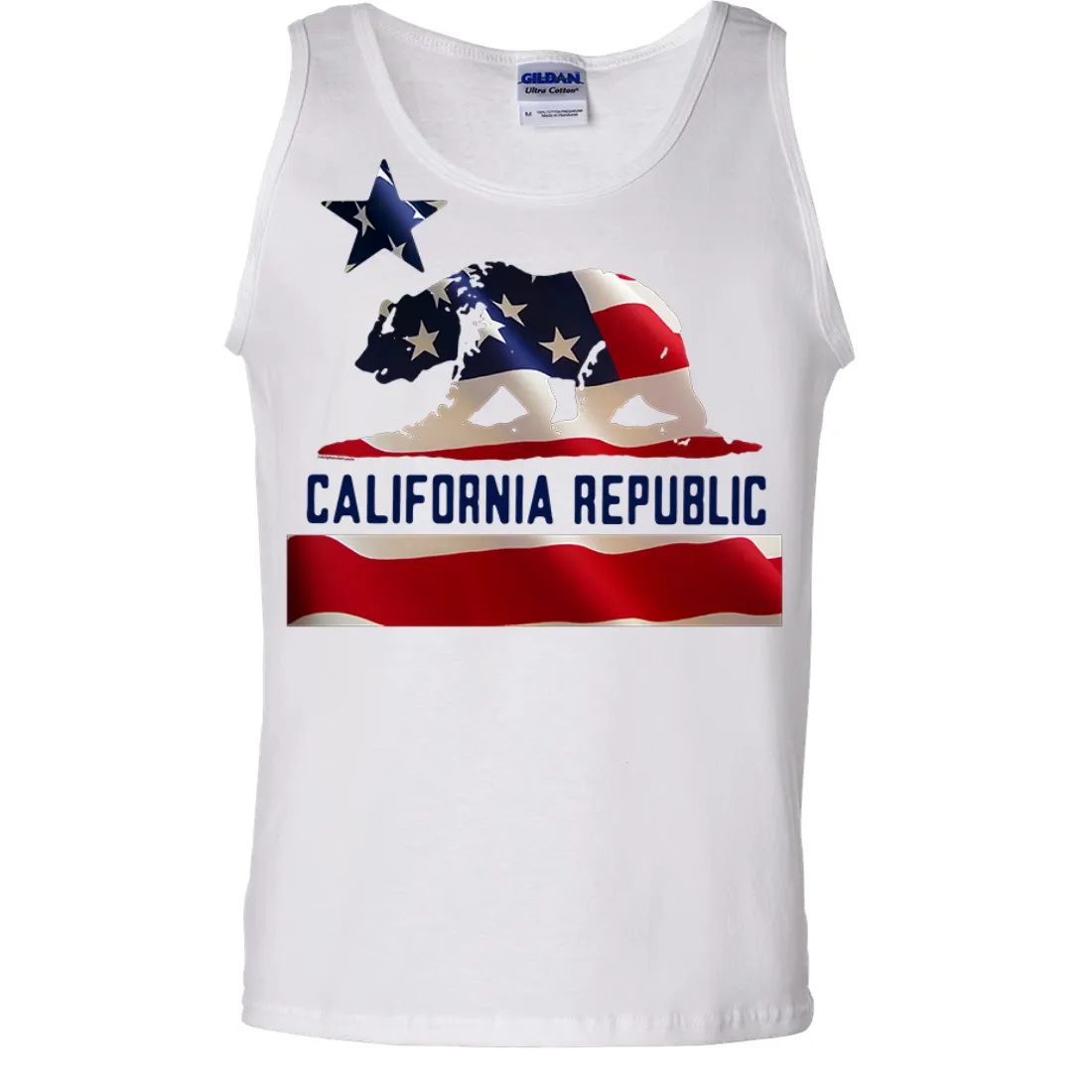 American Bear Flag Asst Colors Tank Top