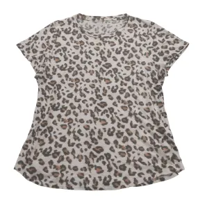 Animal Print Top Short Sleeve Banana Republic, Size M