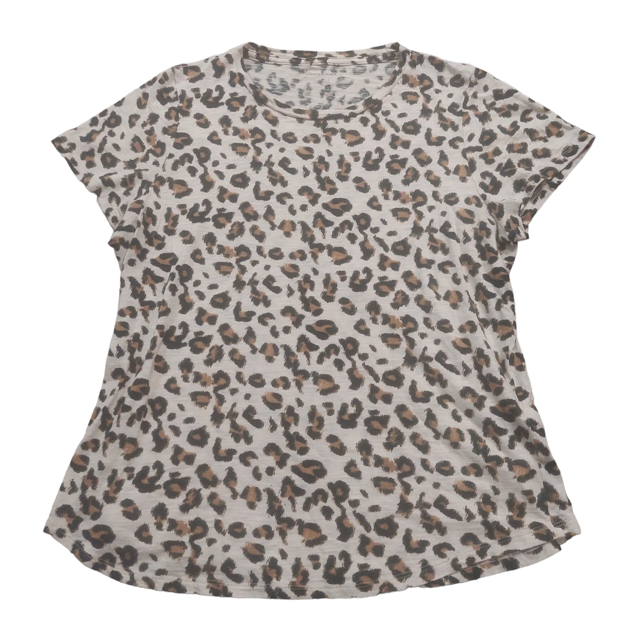 Animal Print Top Short Sleeve Banana Republic, Size M