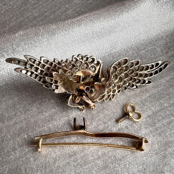 Antique Diamond Eagle Pin