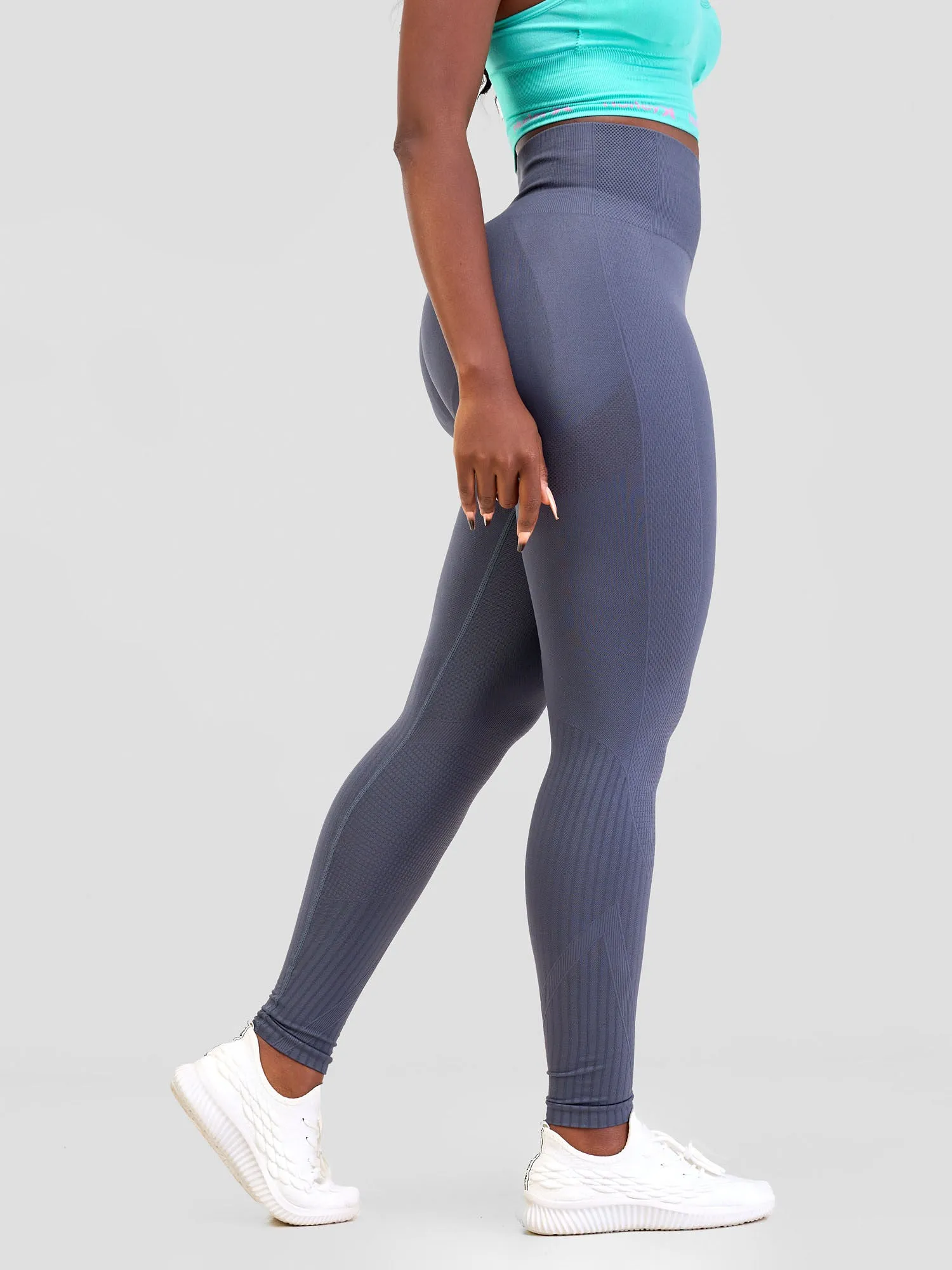 Ava Fitness Panel Leggings-Dark Grey