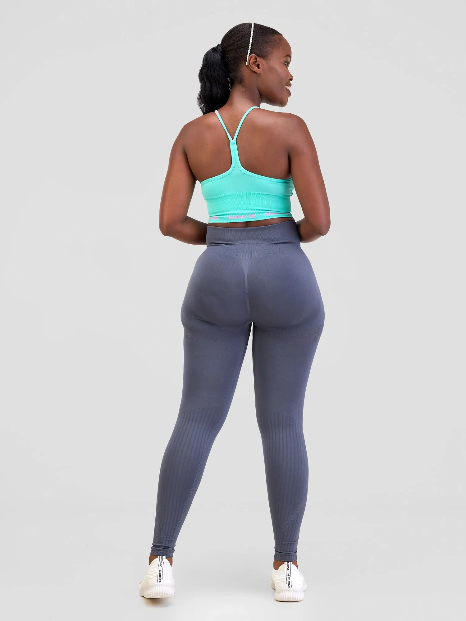 Ava Fitness Panel Leggings-Dark Grey