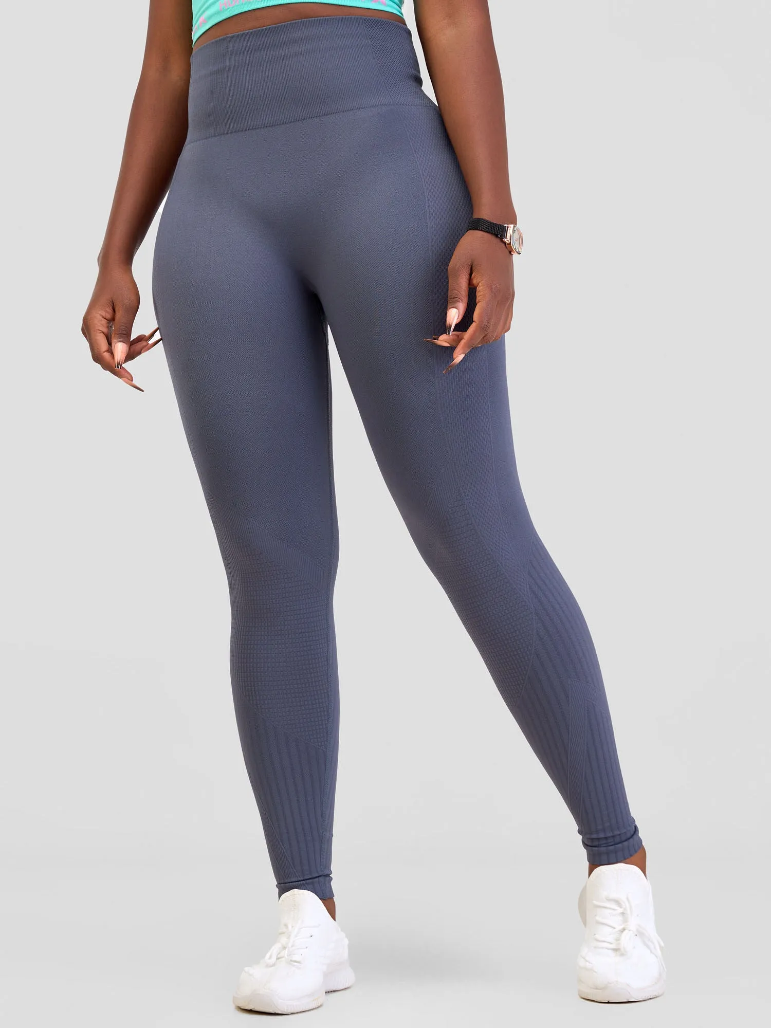 Ava Fitness Panel Leggings-Dark Grey