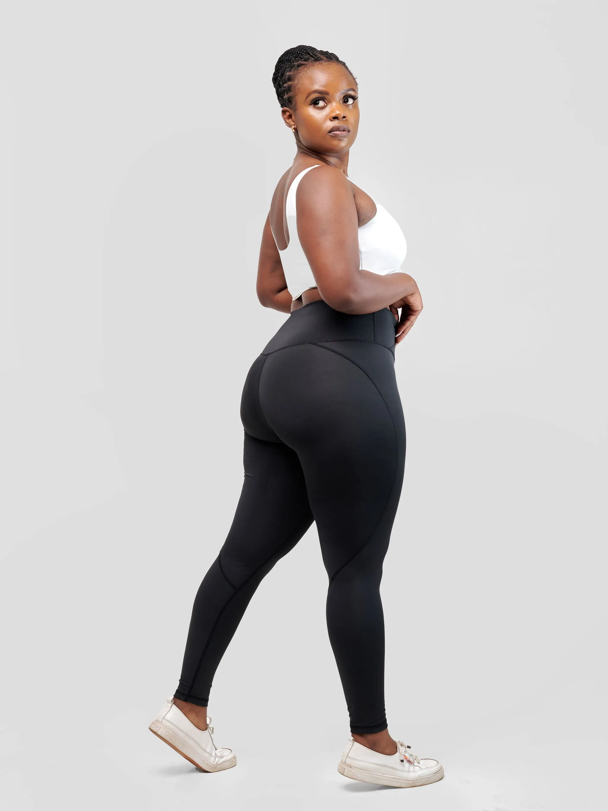 Ava Fitness Progress High Waisted Leggings - Black