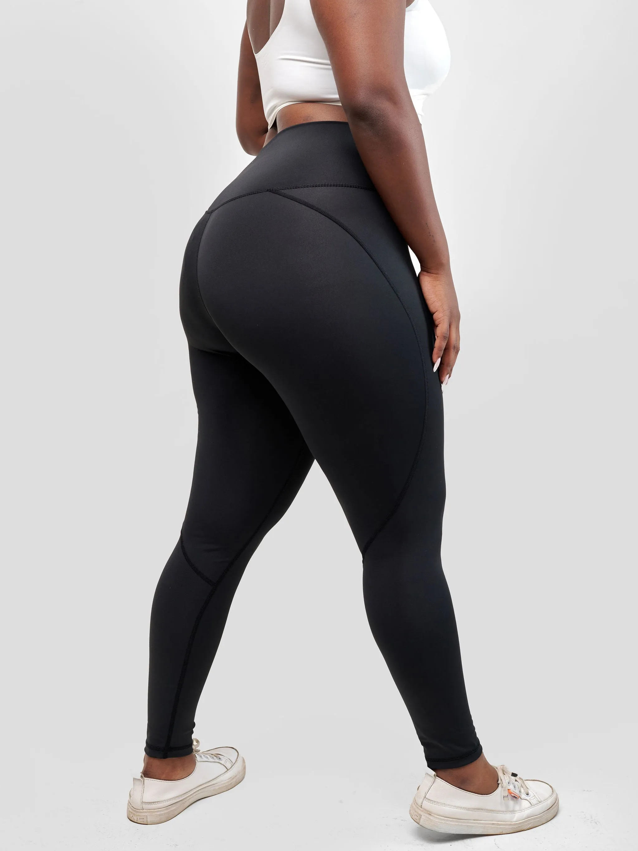 Ava Fitness Progress High Waisted Leggings - Black