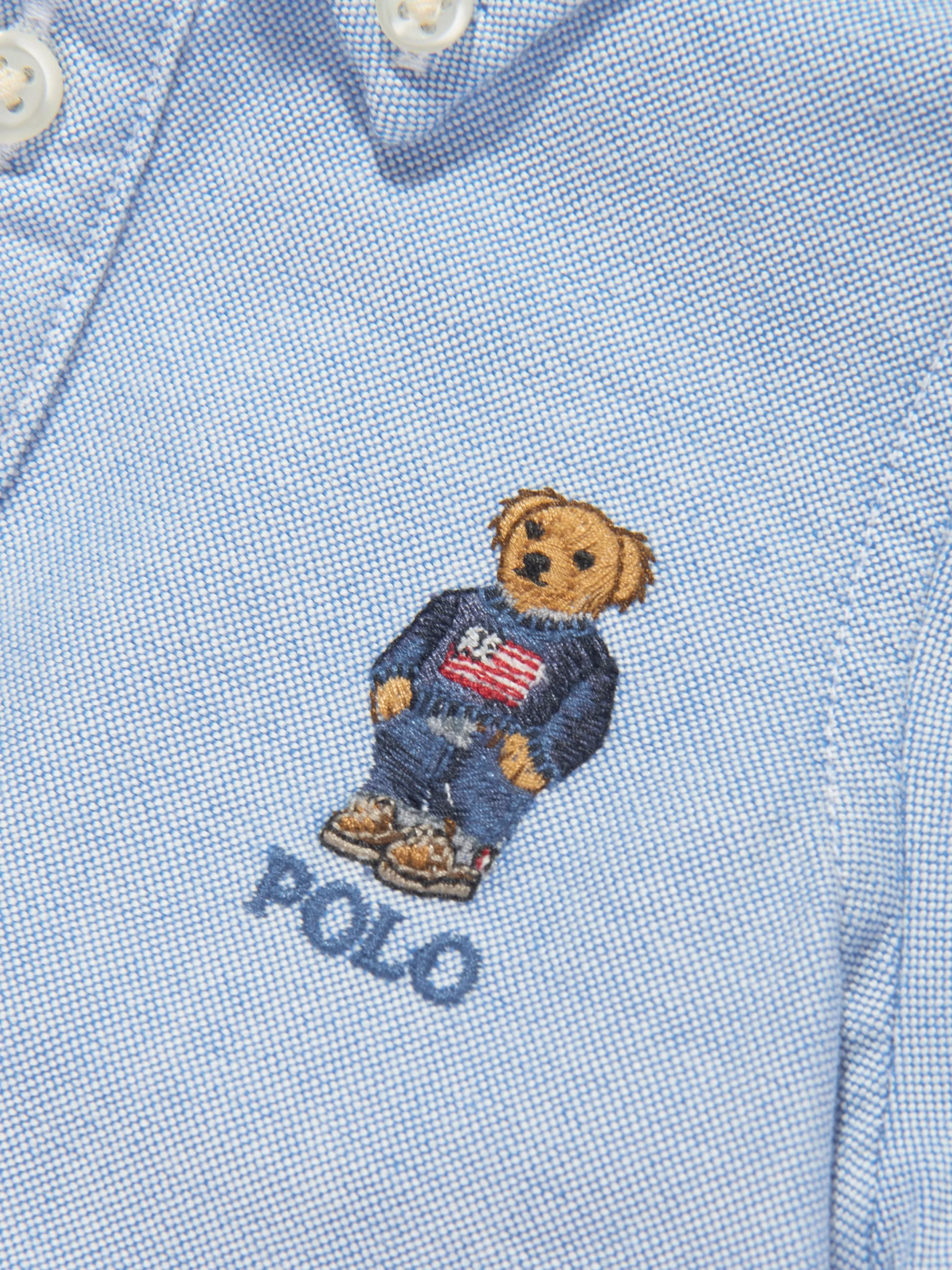 Baby Boys Bear Romper in Blue