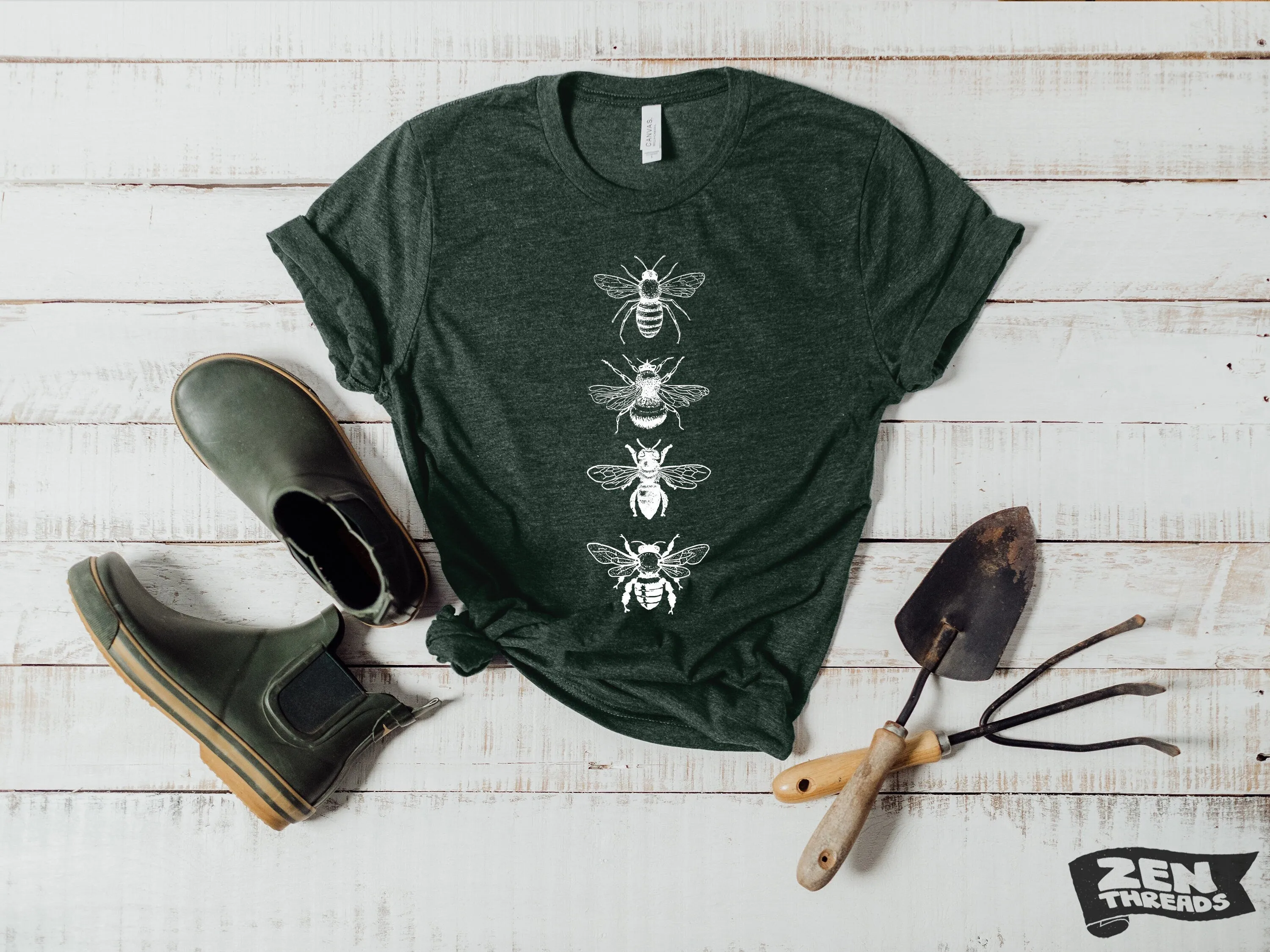 BEES Unisex Mens Women's T Shirt custom color printed tee gardening honey bee insect gift shirt apiarist beekeeper honey flowering wing bug