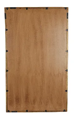 BROWN MANGO WOOD SIMPLISTIC WALL MIRROR WITH DEEP SET FRAME, 36" X 4" X 60"