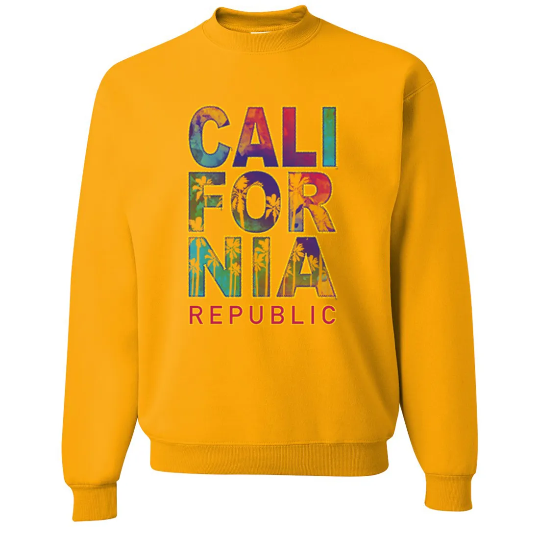 California Pastel Stitched Style Crewneck Sweatshirt