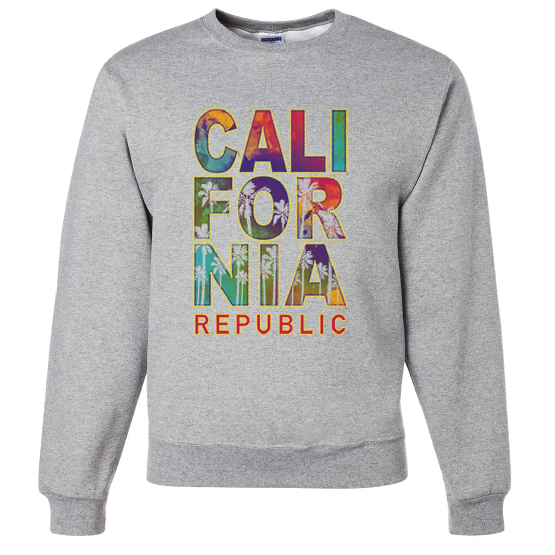 California Pastel Stitched Style Crewneck Sweatshirt