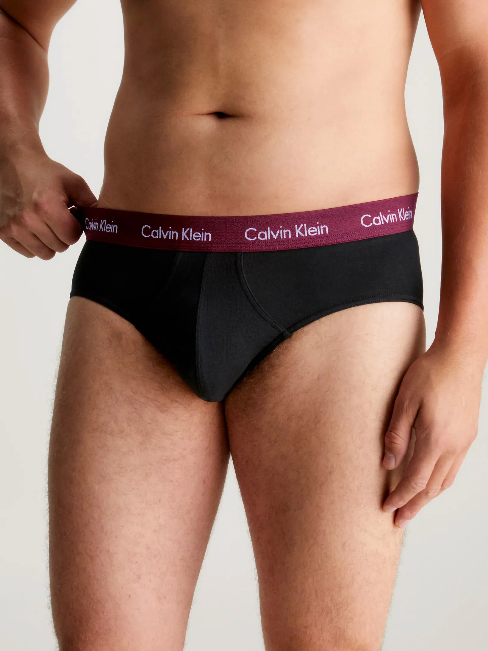 Calvin Klein Mens Cotton Stretch Hip Brief Pants (3-Pack)