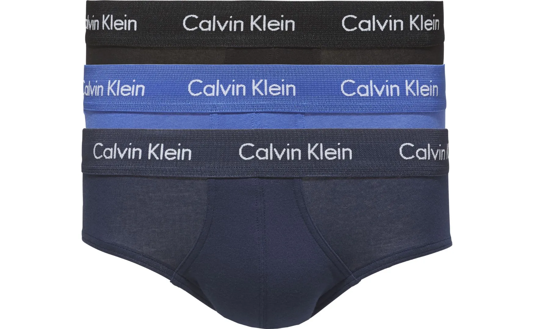 Calvin Klein Mens Cotton Stretch Hip Brief Pants (3-Pack)