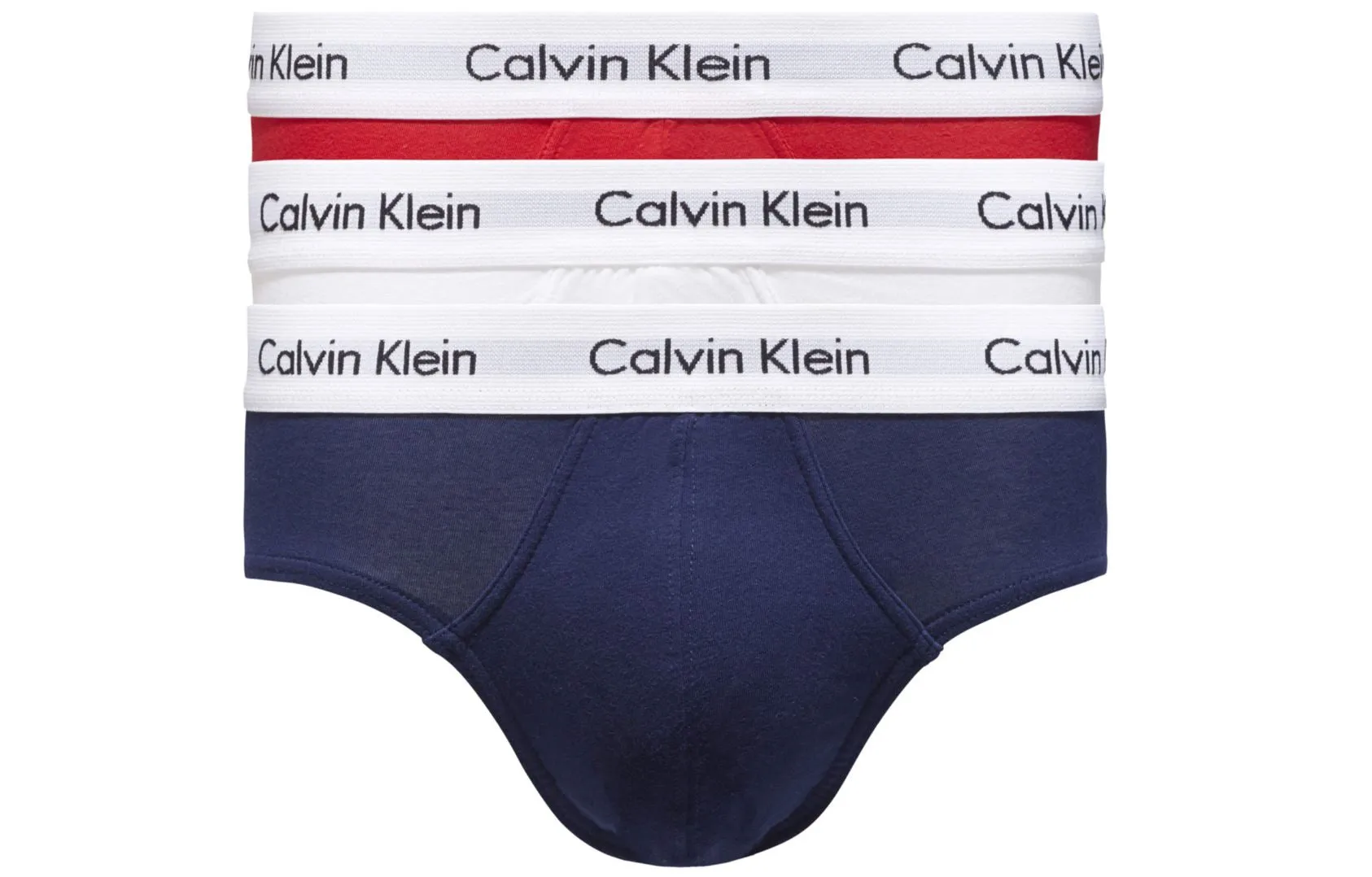 Calvin Klein Mens Cotton Stretch Hip Brief Pants (3-Pack)