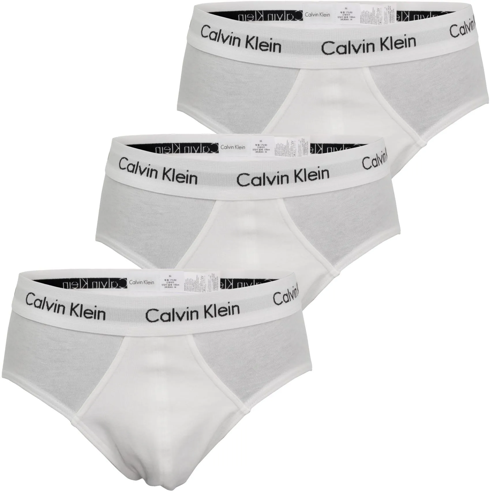 Calvin Klein Mens Cotton Stretch Hip Brief Pants (3-Pack)