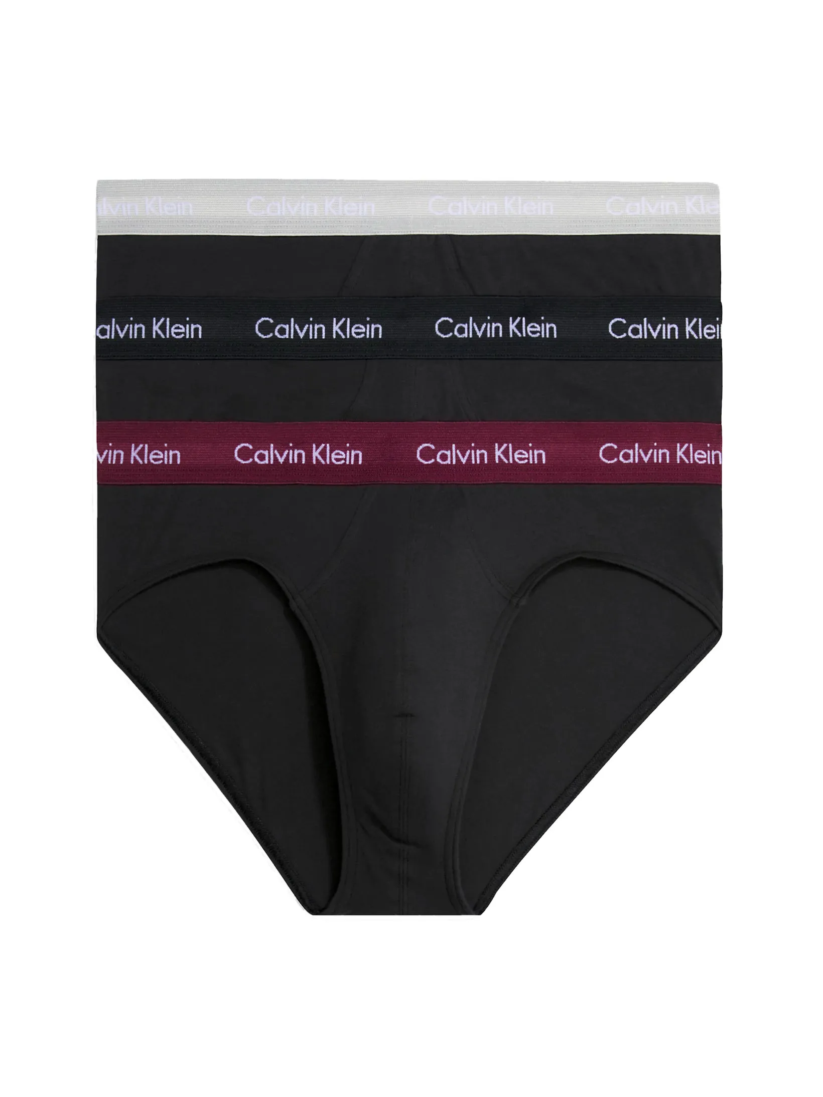 Calvin Klein Mens Cotton Stretch Hip Brief Pants (3-Pack)