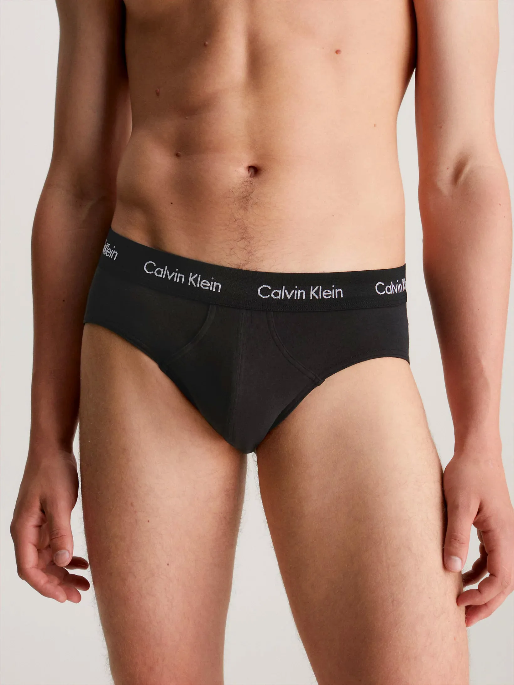 Calvin Klein Mens Cotton Stretch Hip Brief Pants (3-Pack)