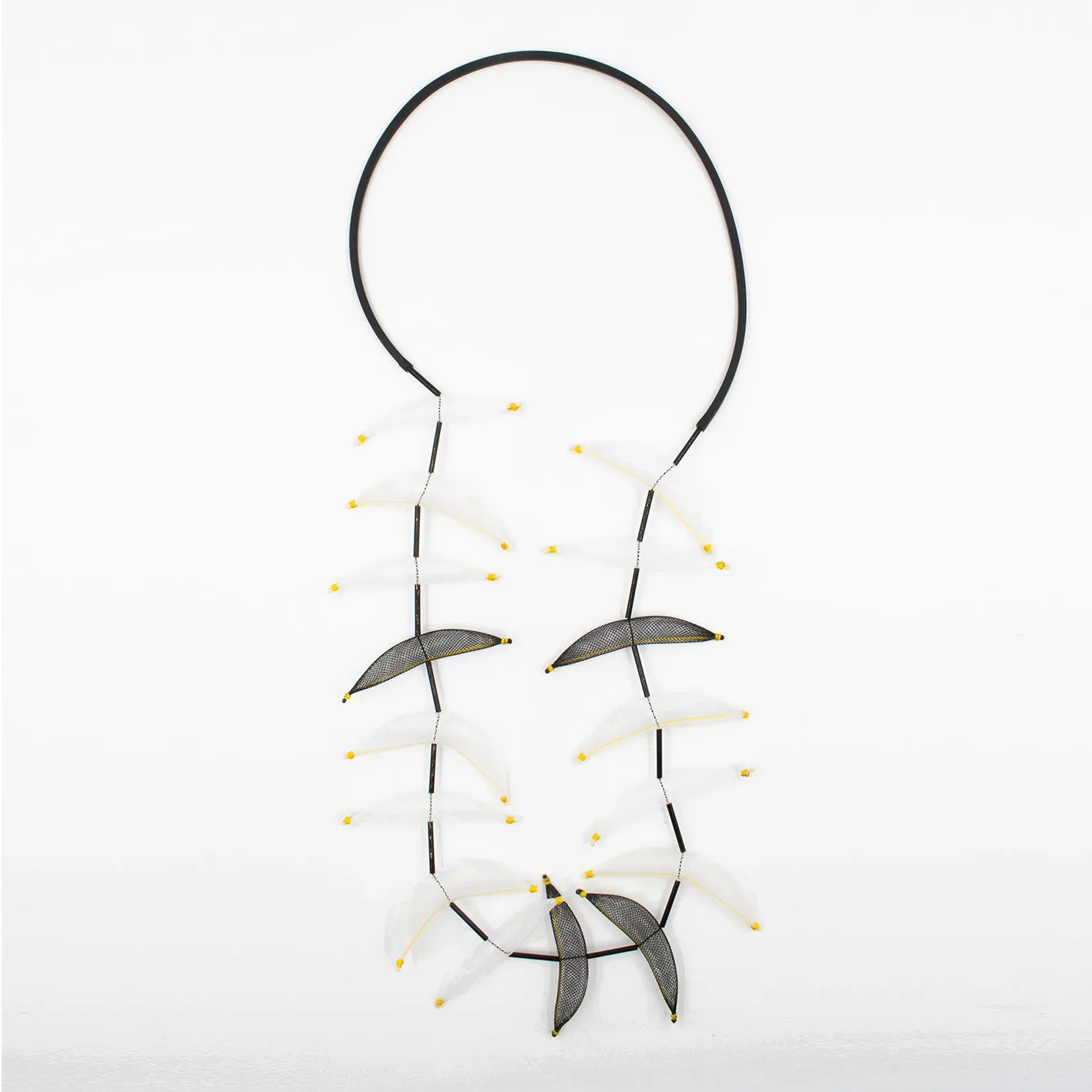 CB355 - Banana Mesh Necklace in Yellowmix