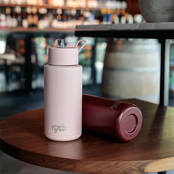 Ceramic Reusable Bottle   Straw Lid (1L) - Lilac Haze