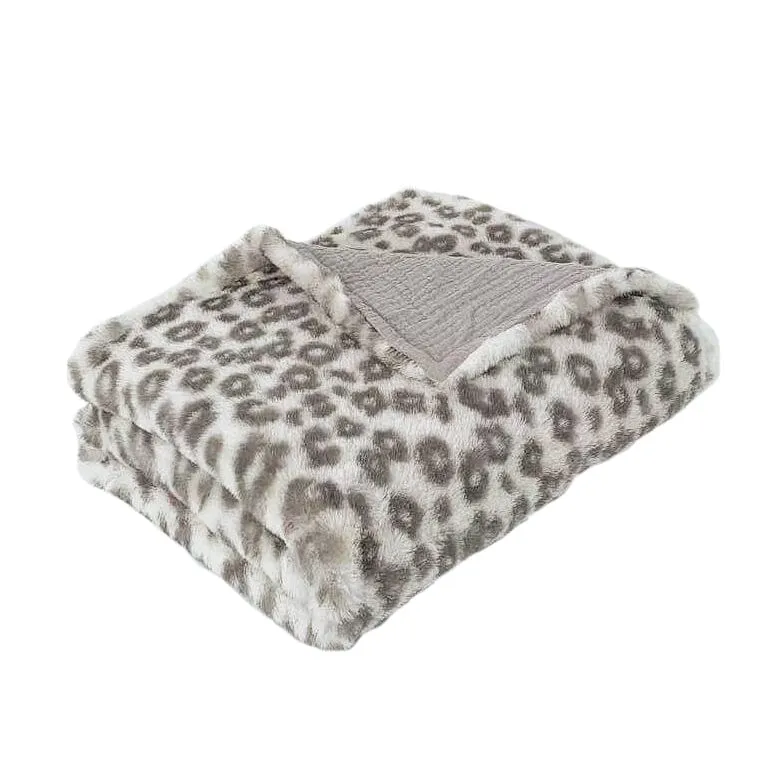 Charmante Faux Fur Baby Blanket | Leopard