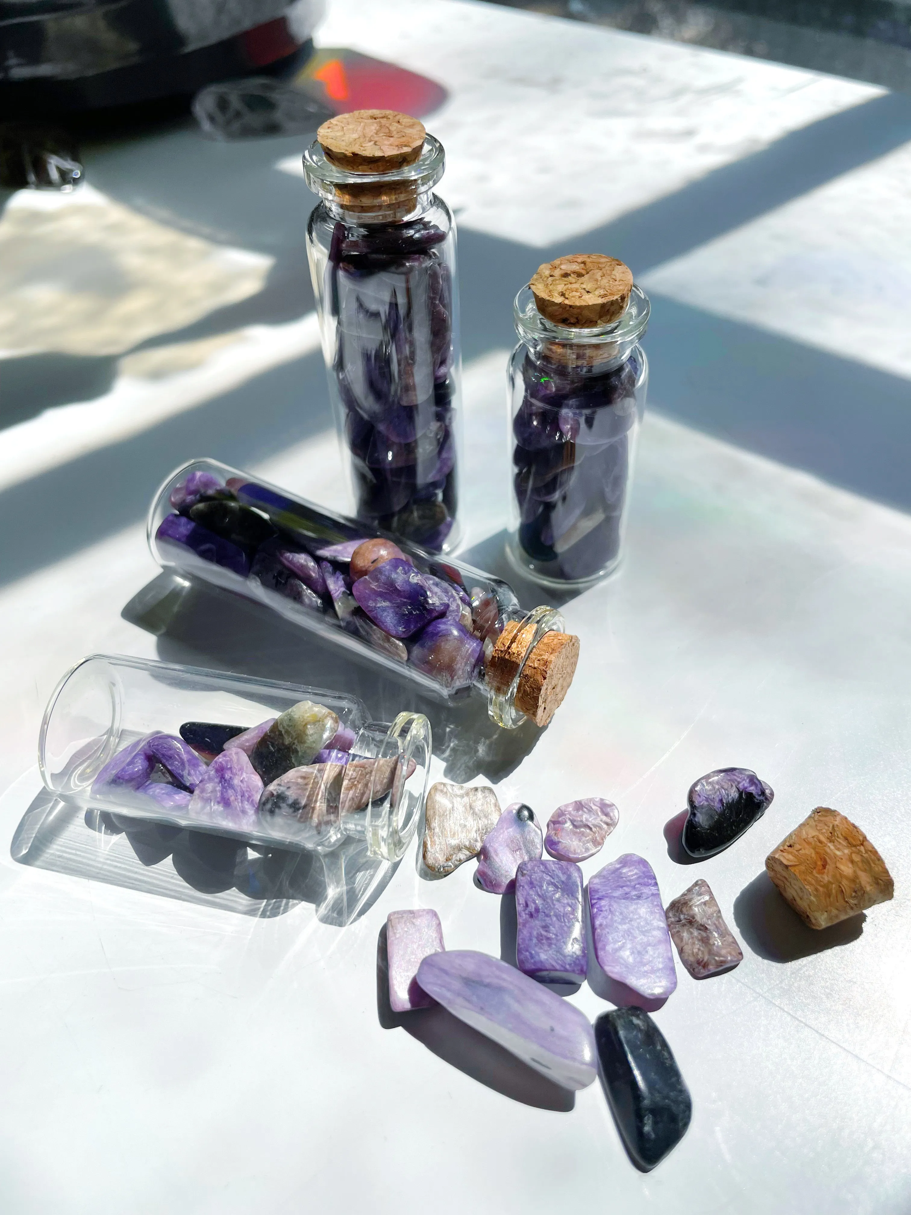 Charoite Chip Bottles