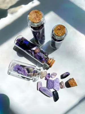 Charoite Chip Bottles