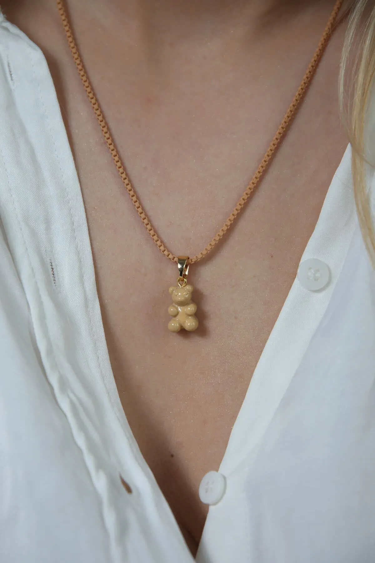 Classic Nostalgia Bear Pendant | Caramel