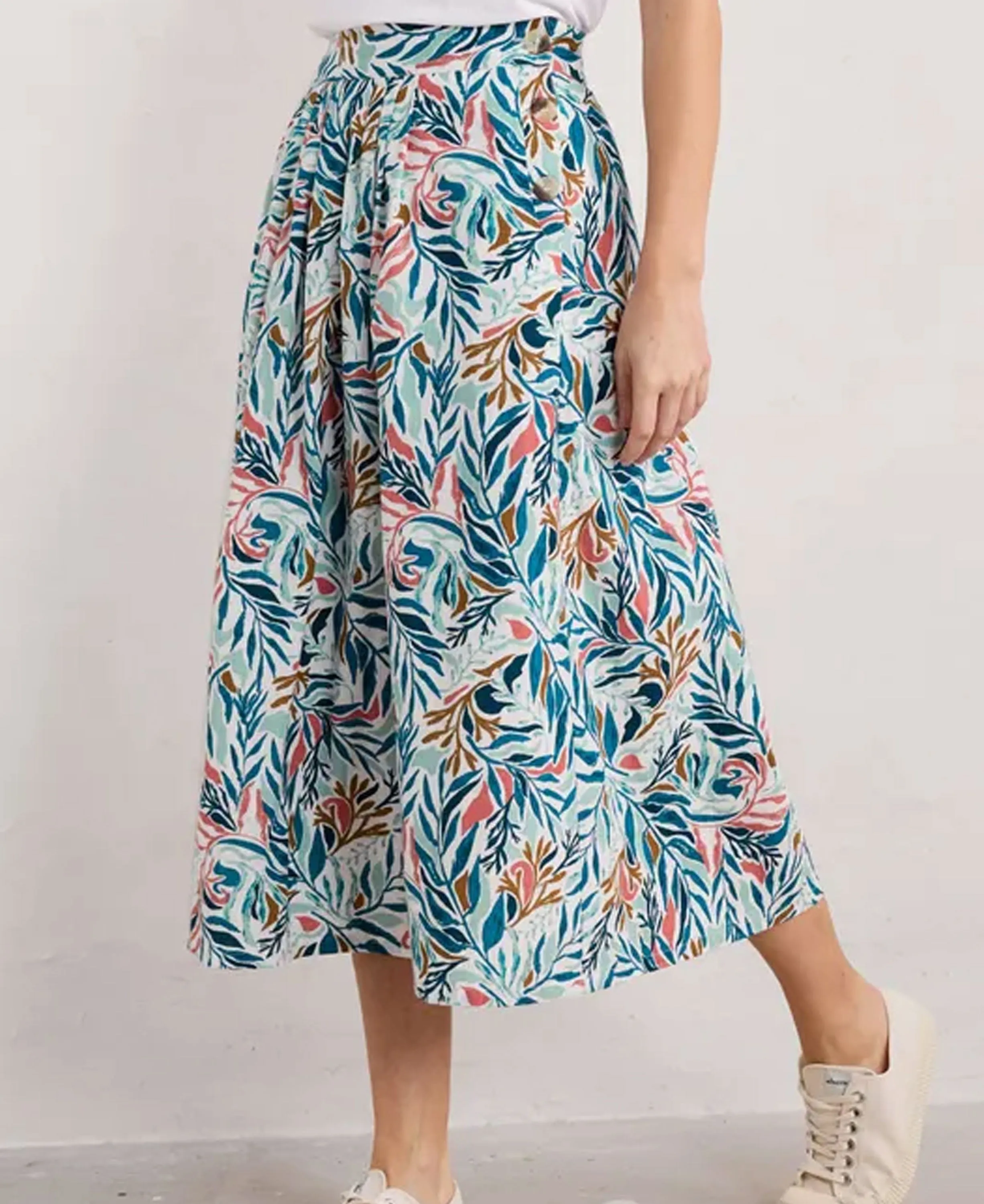 Cliff Road Skirt - Kelp Forest Chalk