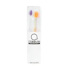 Cobrush 3-Piece Set Toothbrushes with Cylindrical Case