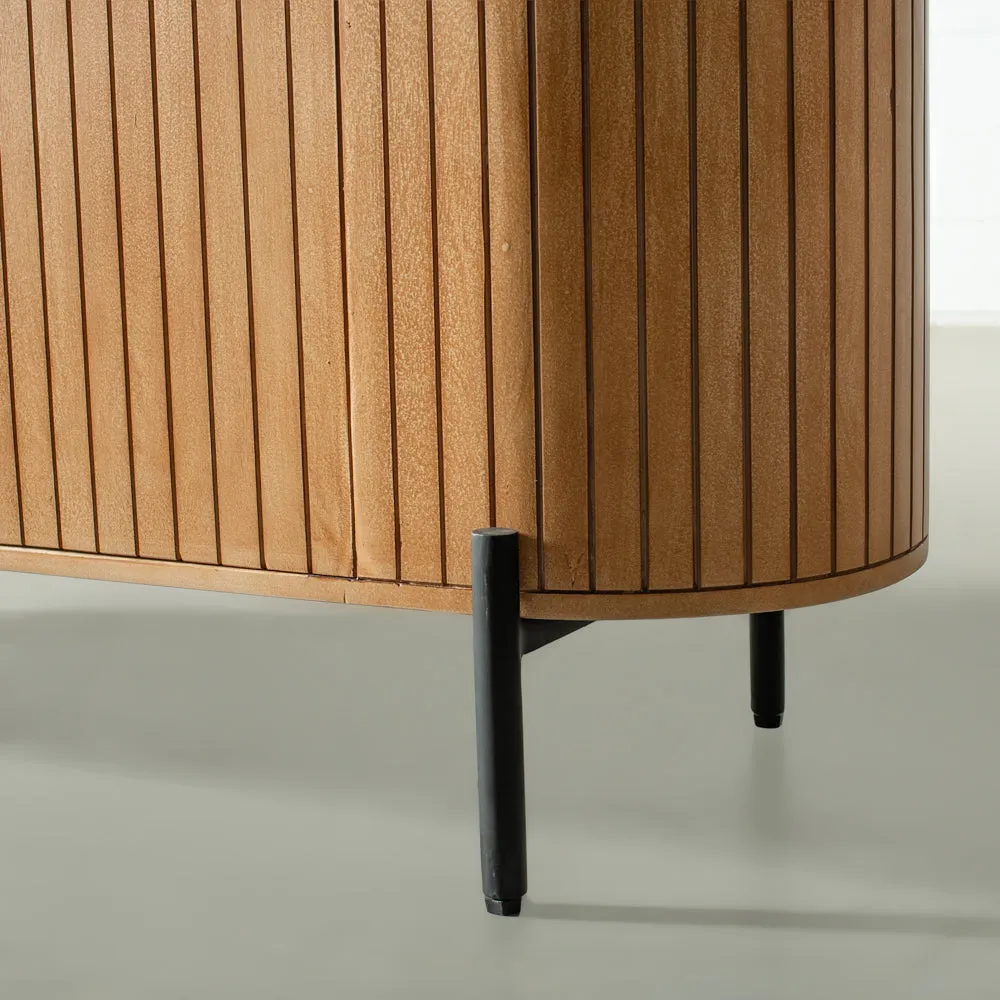 COPENHAGEN Fluted Solid Mango Wood Sideboard