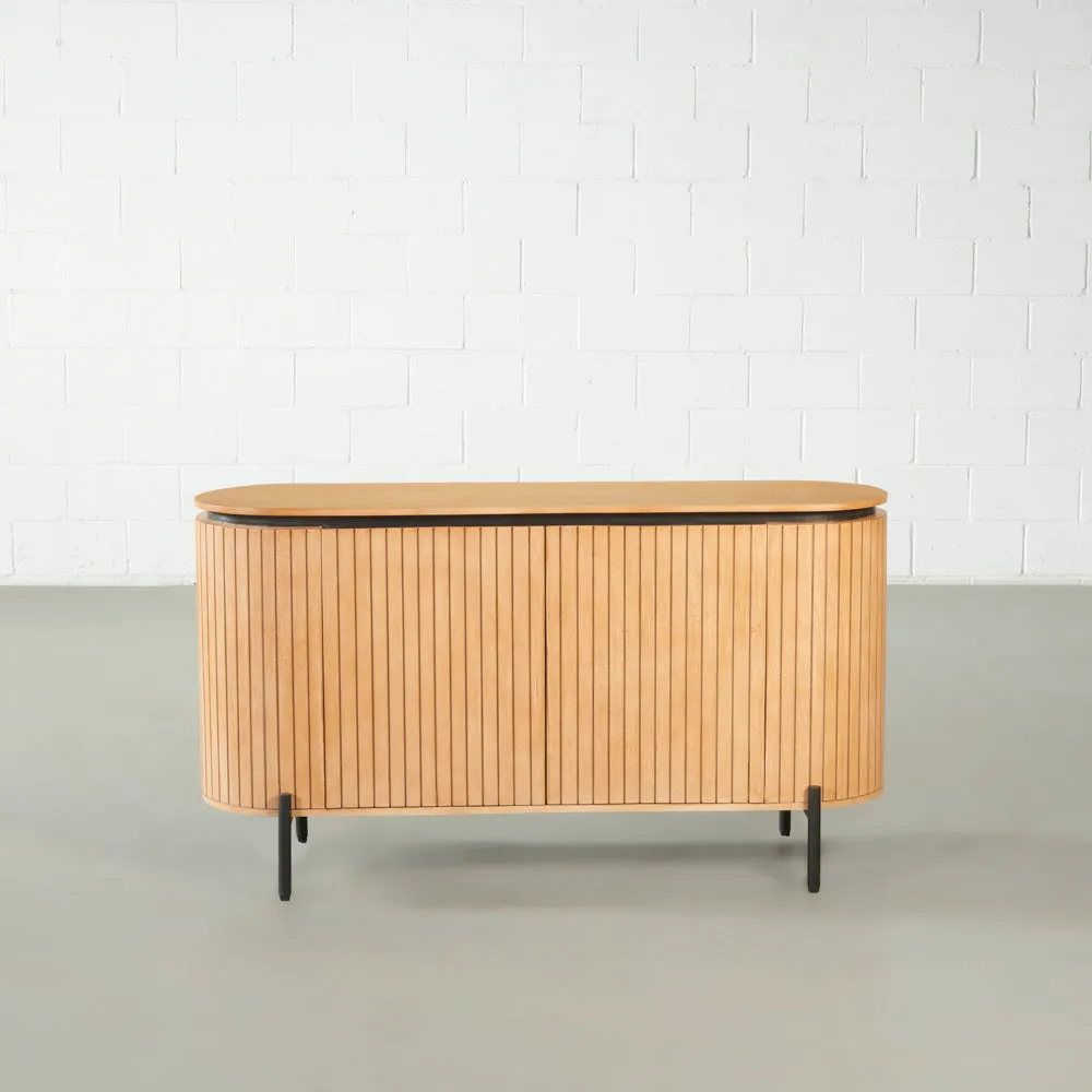 COPENHAGEN Fluted Solid Mango Wood Sideboard