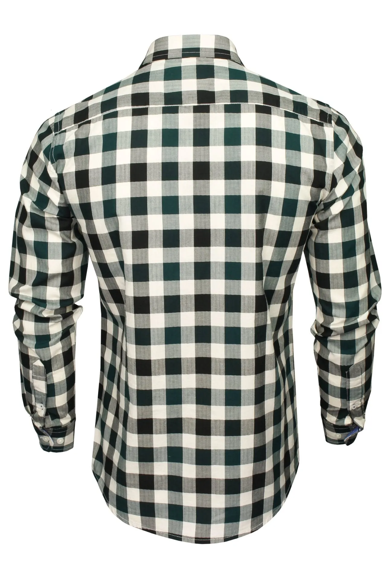 Crew Clothing Mens Slim Herringbone Gingham Shirt Long Sleeve