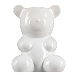 Crystal Haze Nostalgia Bear Vase, White