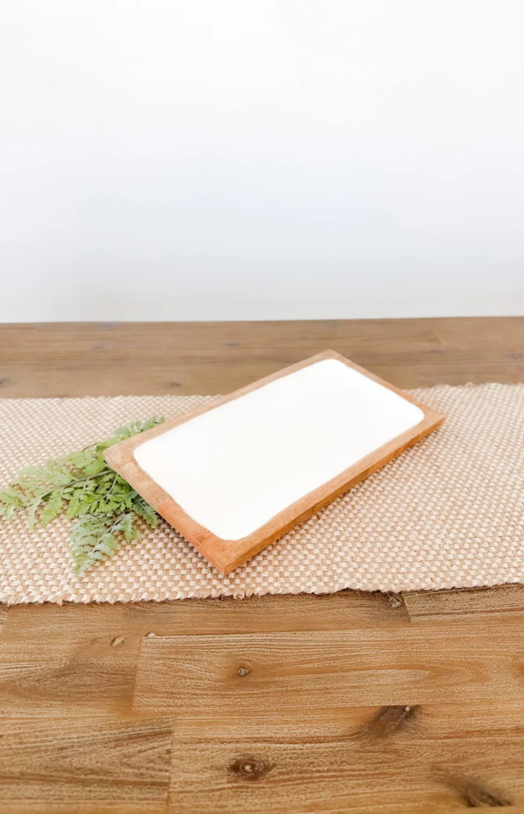 Enameled Mango Wood Tray