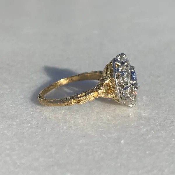 Estate Kashmir Sapphire & Diamond Ring, 0.81ct.