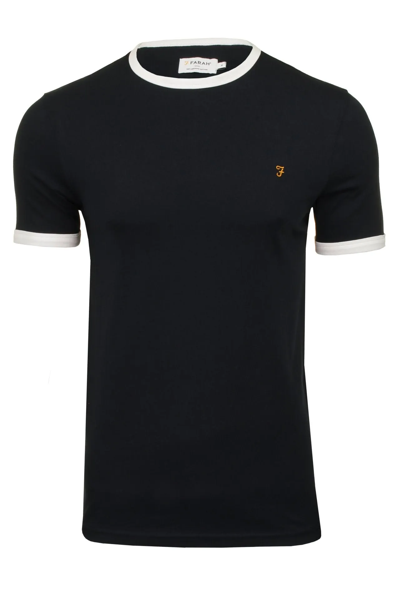 Farah Mens 'Groves Ringer' Crew Neck T-Shirt. Short Sleeved.