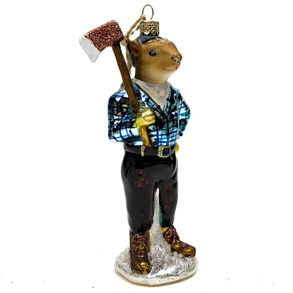 Forest Friends Burly Lumberjacks Ornaments - Bear or Squirrel