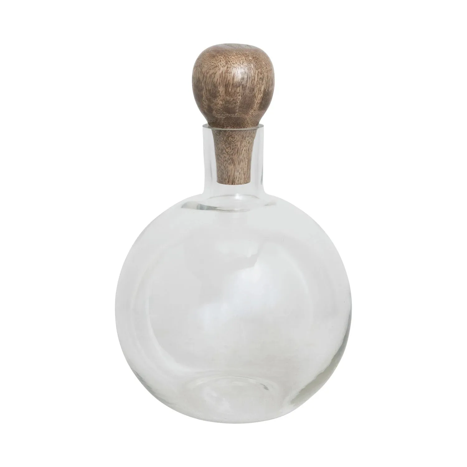 Glass Decanter with Mango Wood Stopper