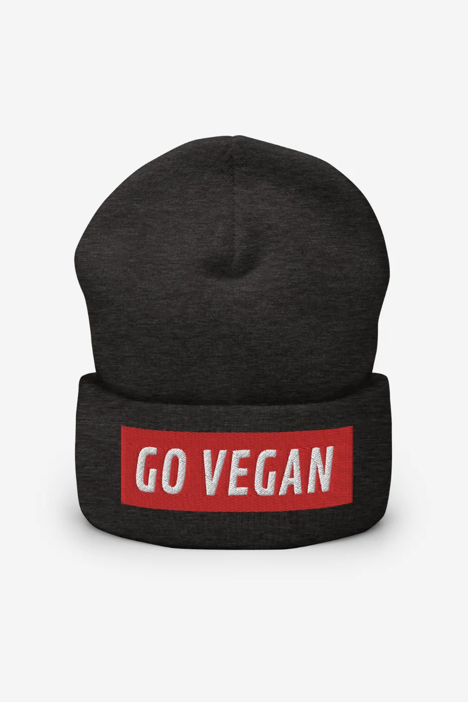 Go Vegan Cuffed Beanie