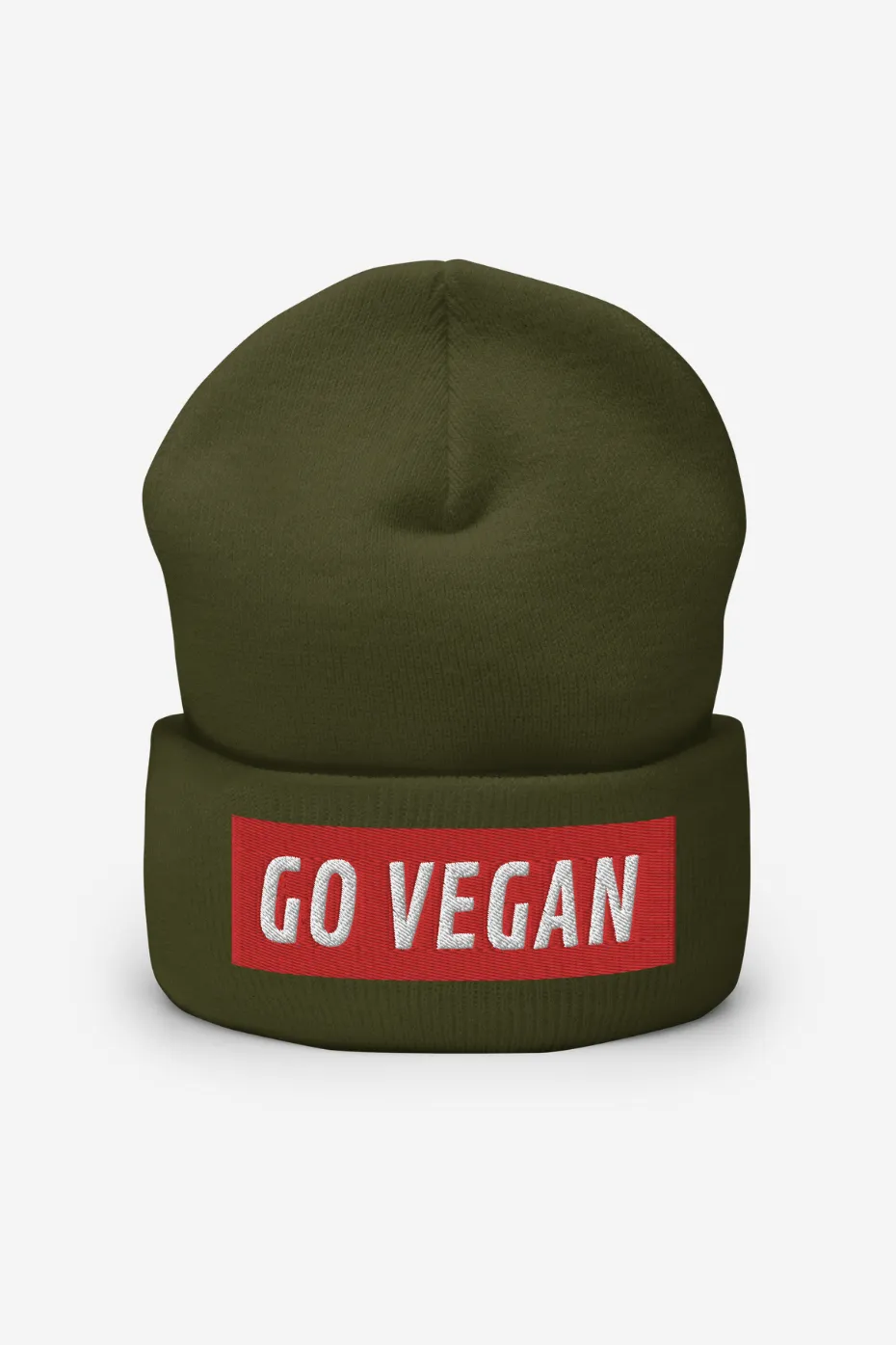 Go Vegan Cuffed Beanie