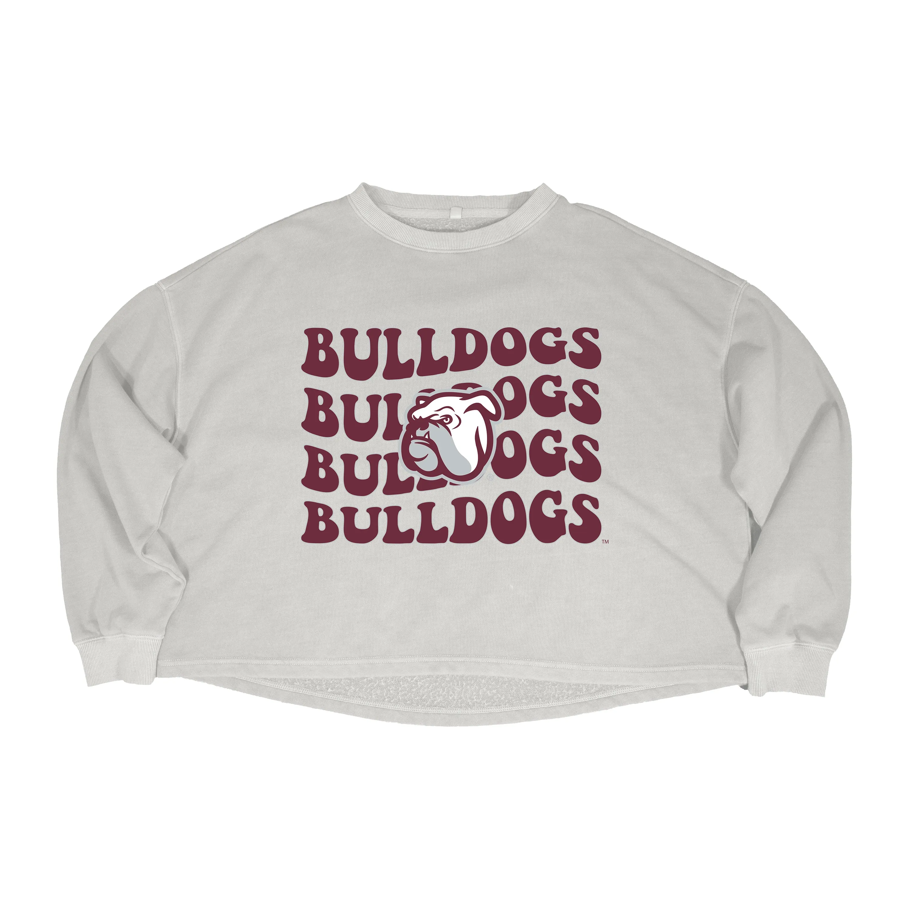 Groovy Gal Crop Crewneck in Mississippi State University